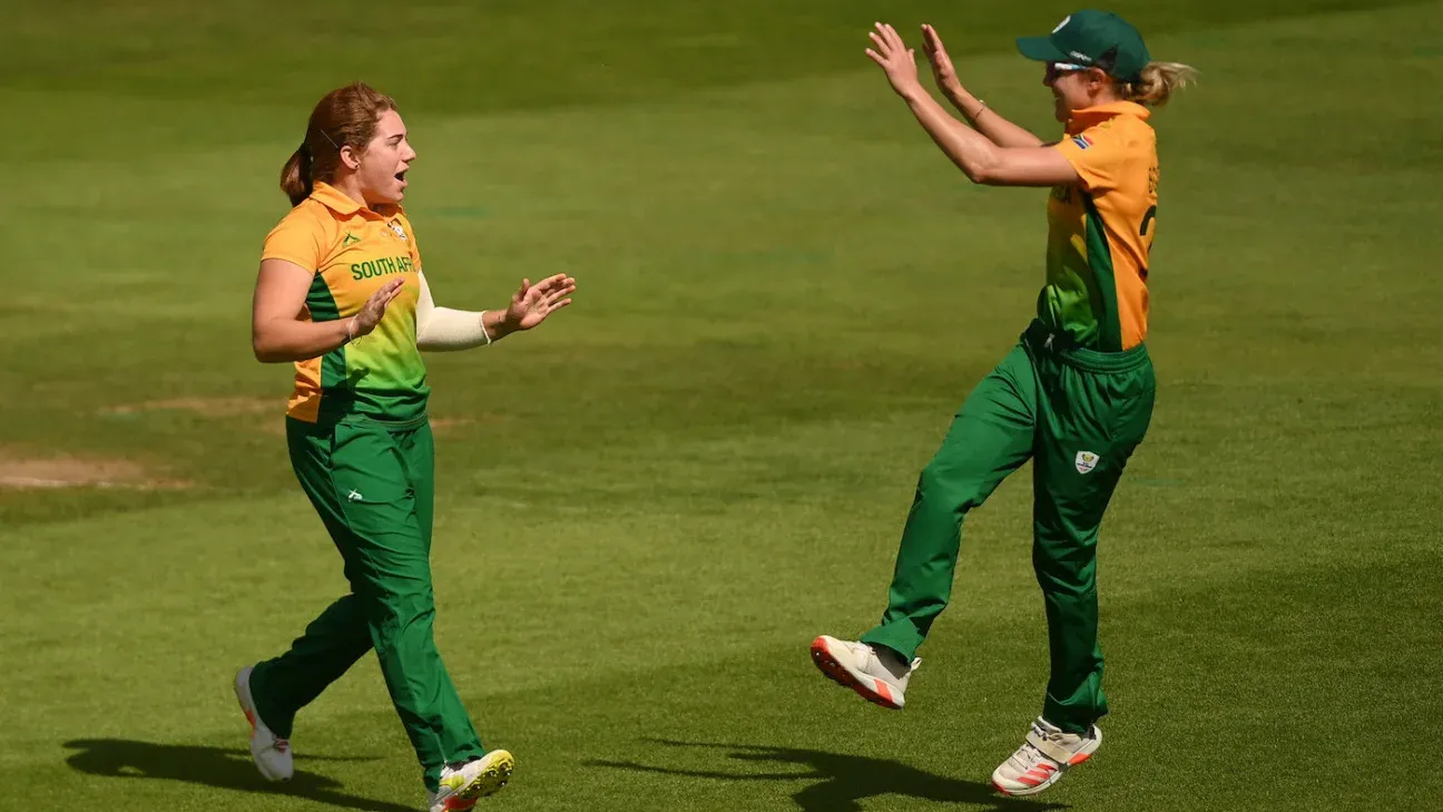 Happy South African team after winning. Source: ESPNcricinfo